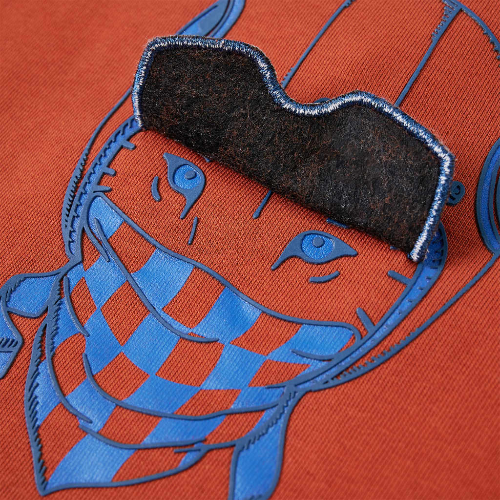 Dječja topla majica svijetla boja hrđe 104