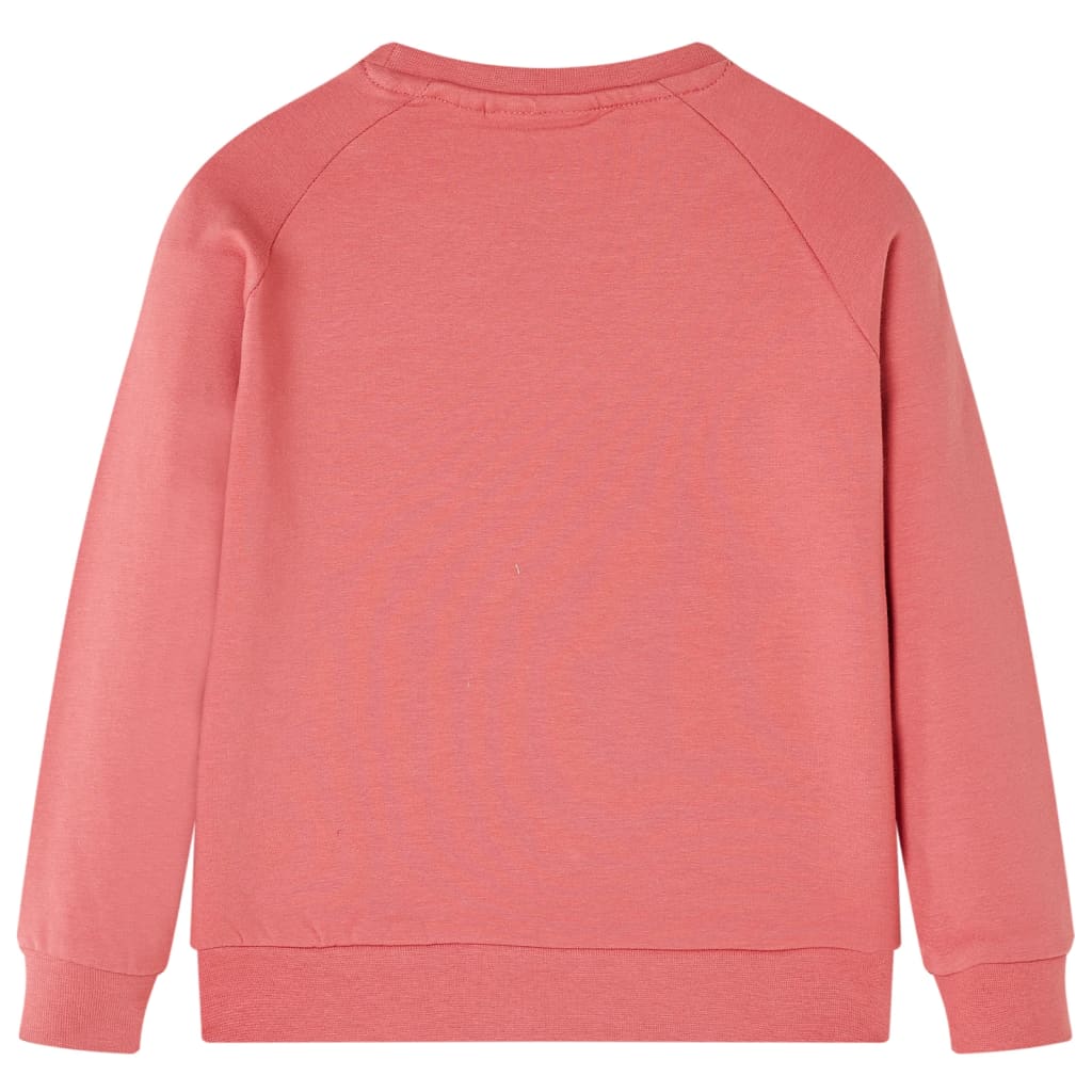 Dječja topla majica starinska ružičasta boja 104