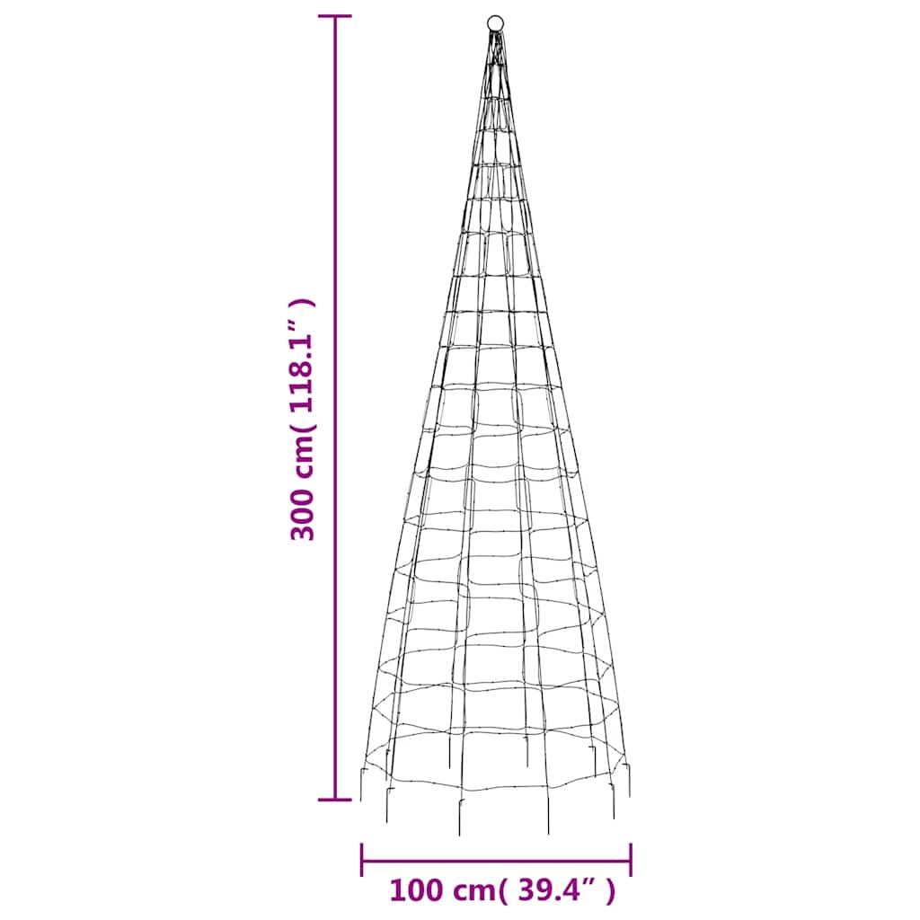 LED božićno drvce 550 LED 300 cm