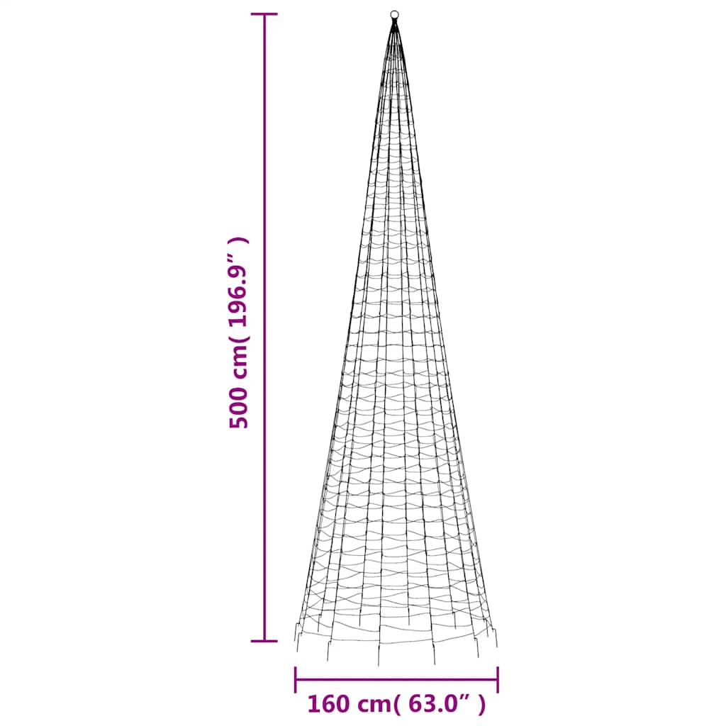 LED božićno drvce 1534 LED hladno bijelo 500cm