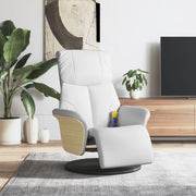 Masažni naslonjač od umjetne kože s osloncem za noge