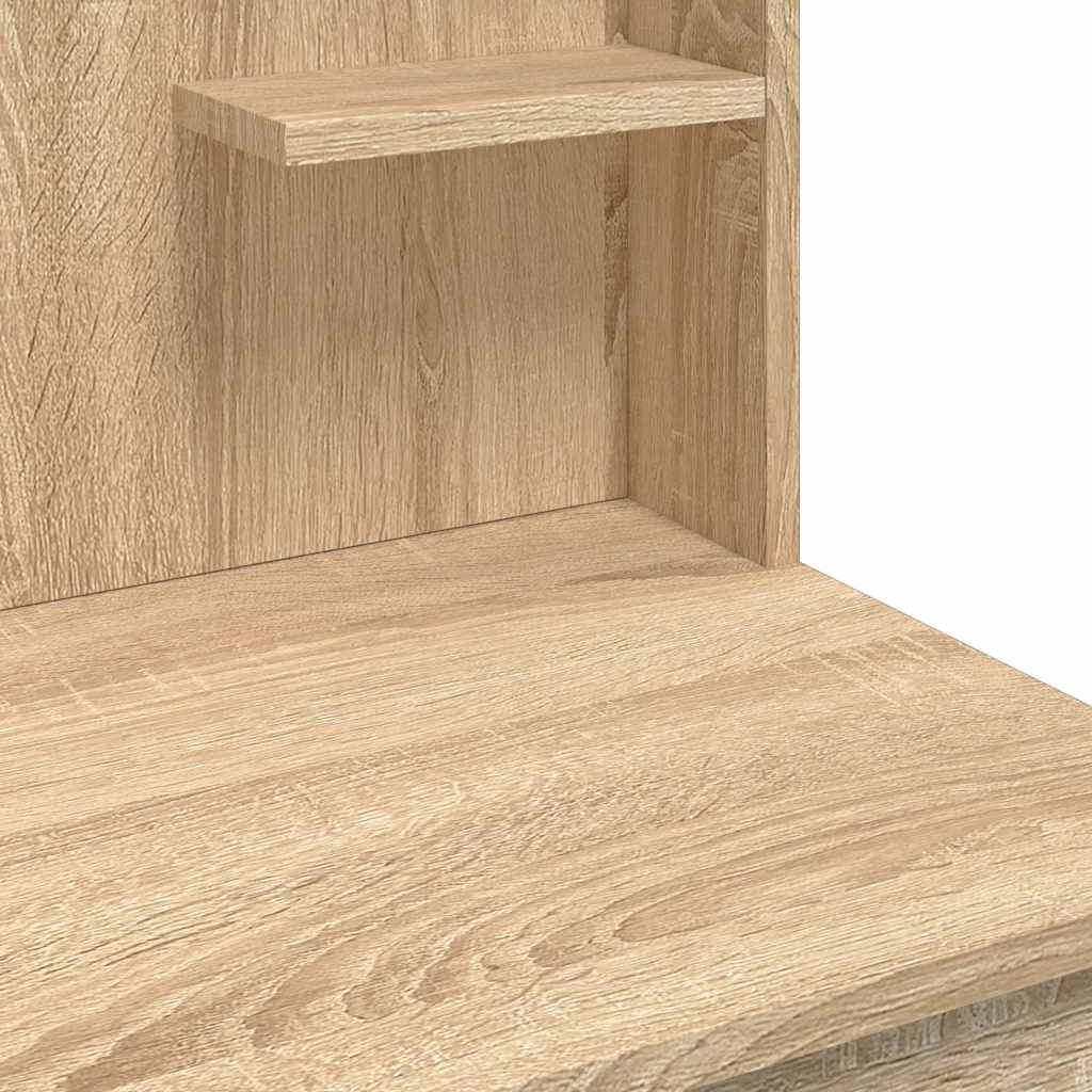 Toaletni stolić s LED svjetlima boja hrasta sonome 96x40x142 cm