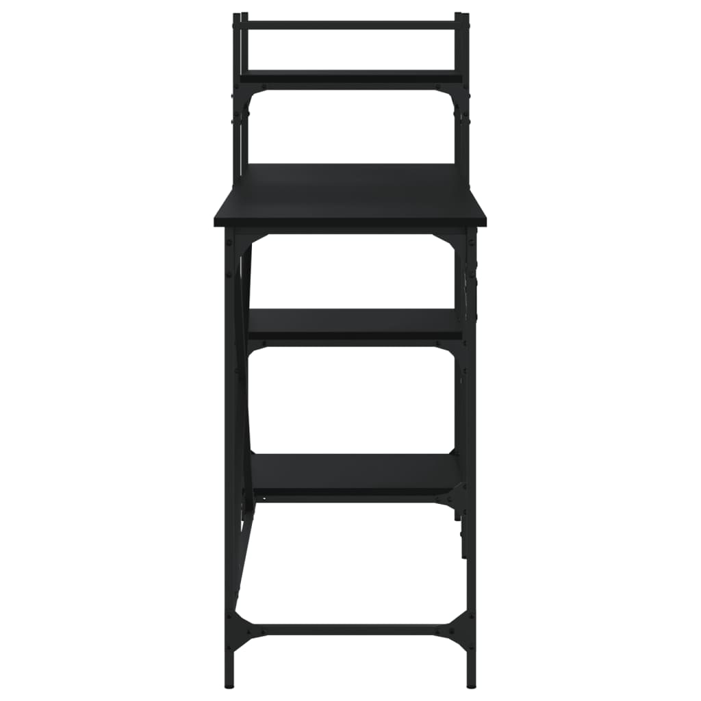 Stol za računalo s policama crni 120 x 47 x 109 cm