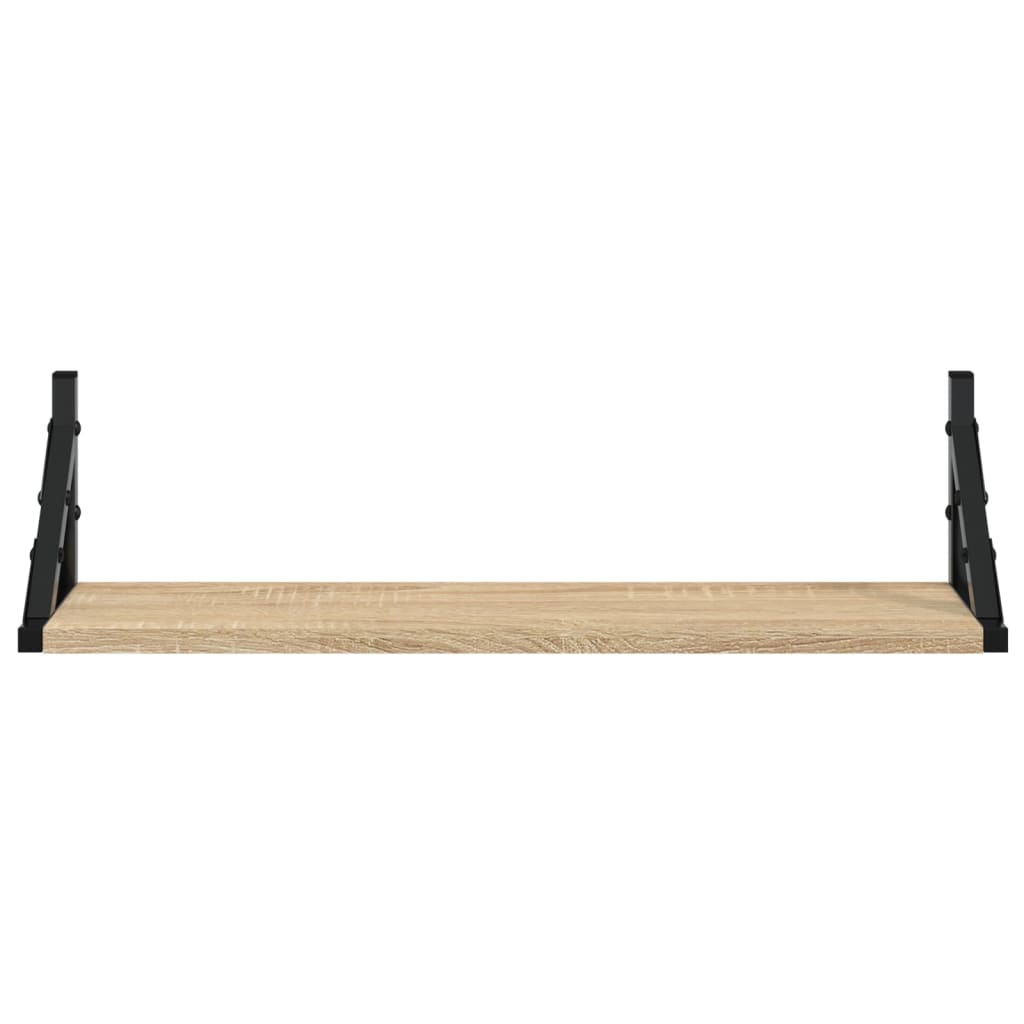 Zidne police 2 kom Boja hrasta sonome 60x15x15,5 cm