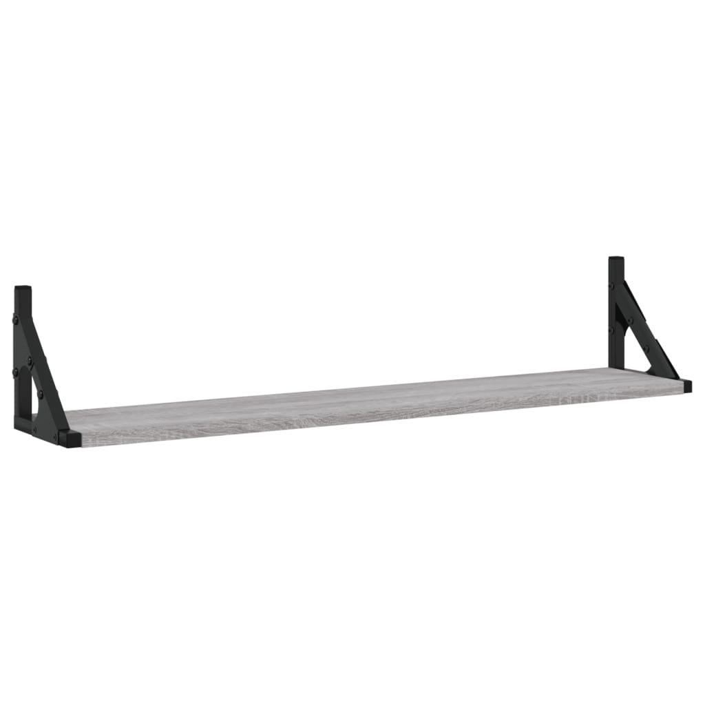 Zidne police 2 kom boja hrasta 80x15x15,5 cm konstruirano drvo