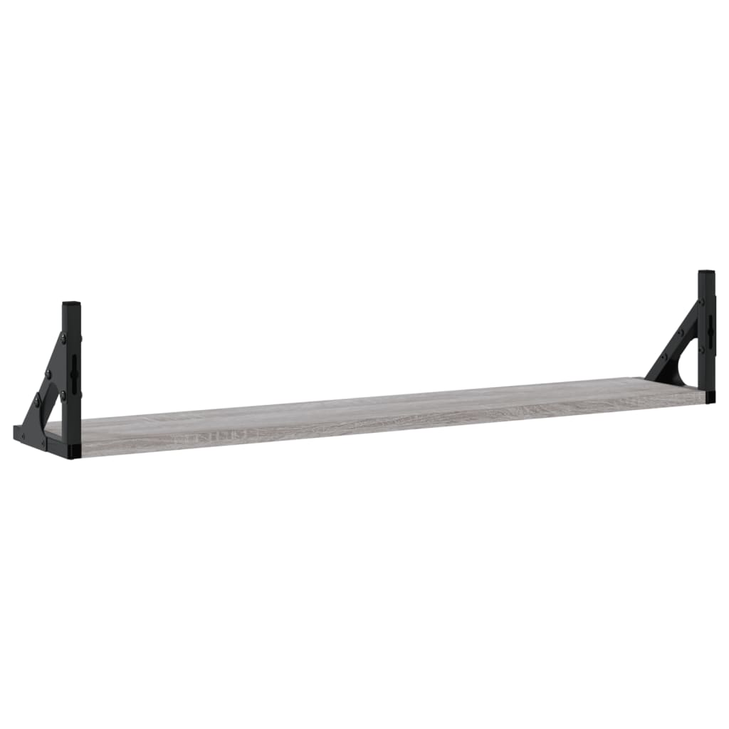 Zidne police 2 kom boja hrasta 80x15x15,5 cm konstruirano drvo