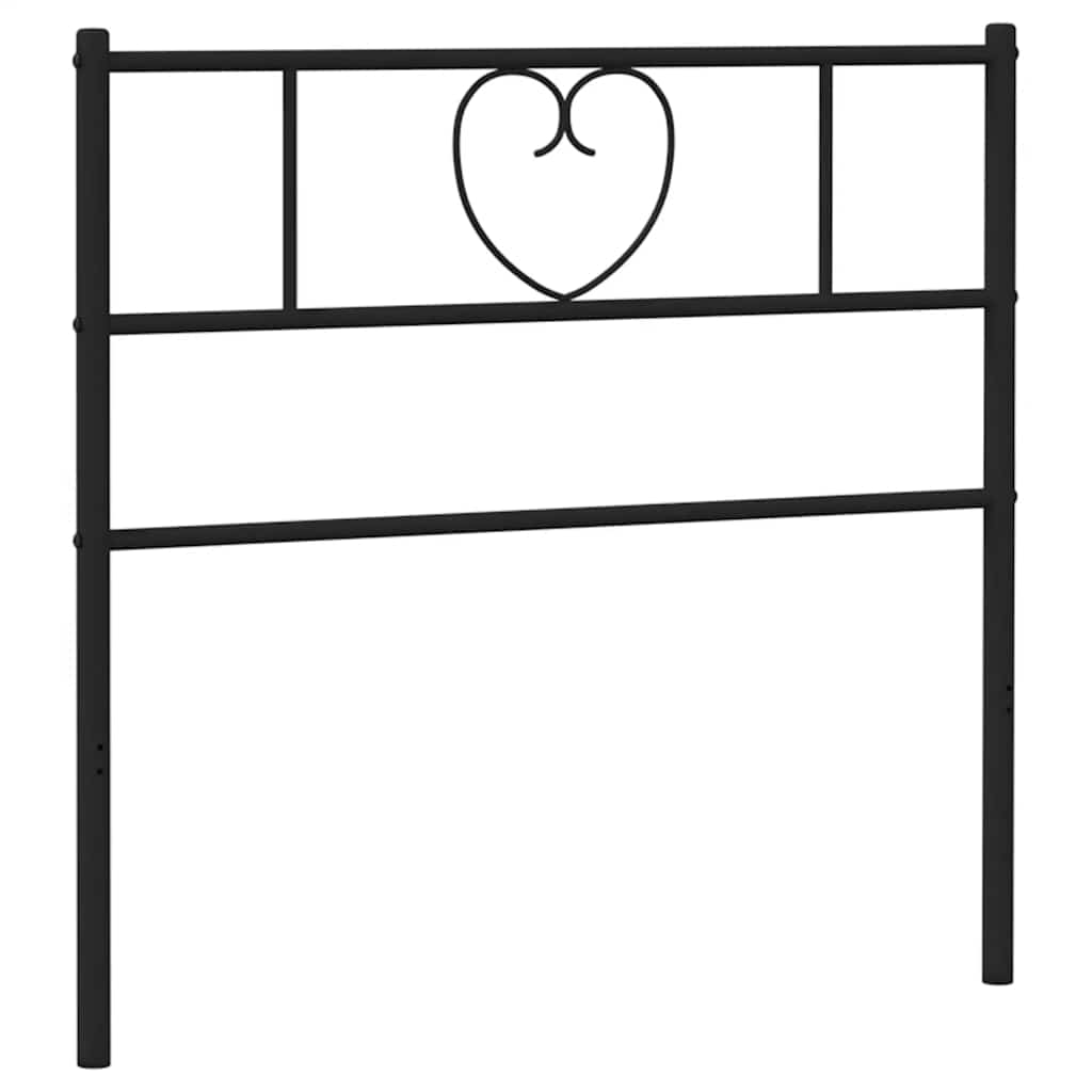 Metalno zamjensko uzglavlje crno 107 cm