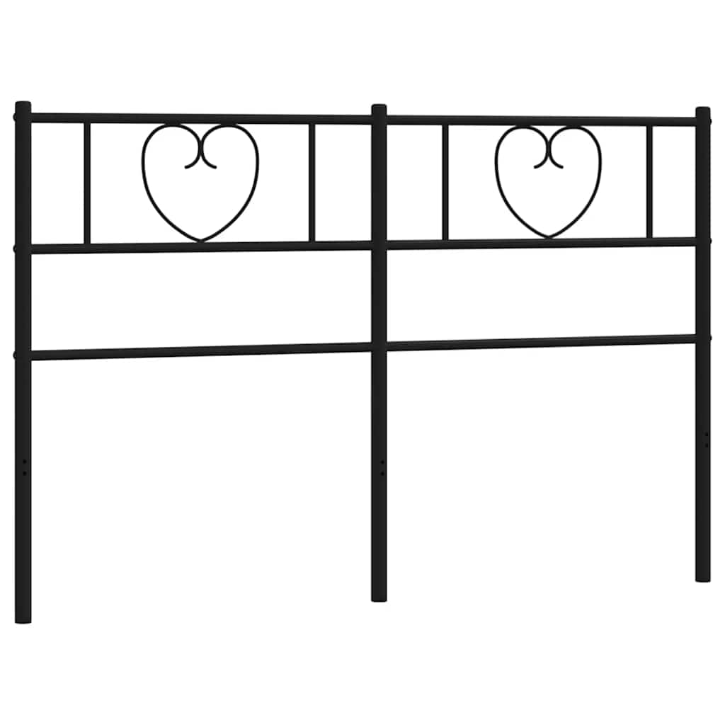 Metalno zamjensko uzglavlje crno 140 cm