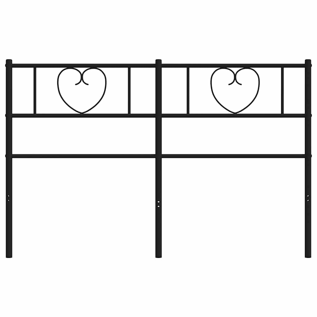 Metalno zamjensko uzglavlje crno 140 cm