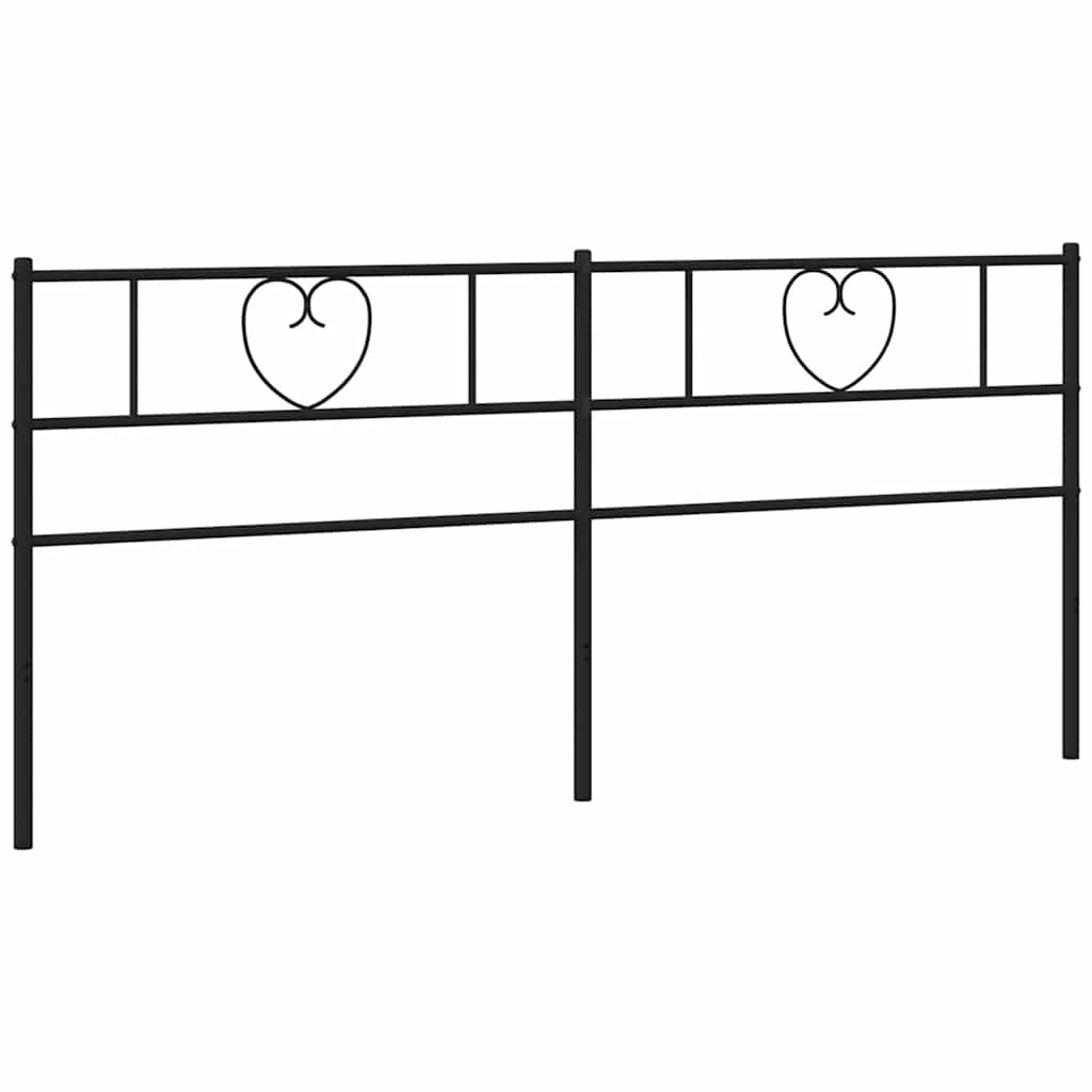 Metalno zamjensko uzglavlje crno 180 cm