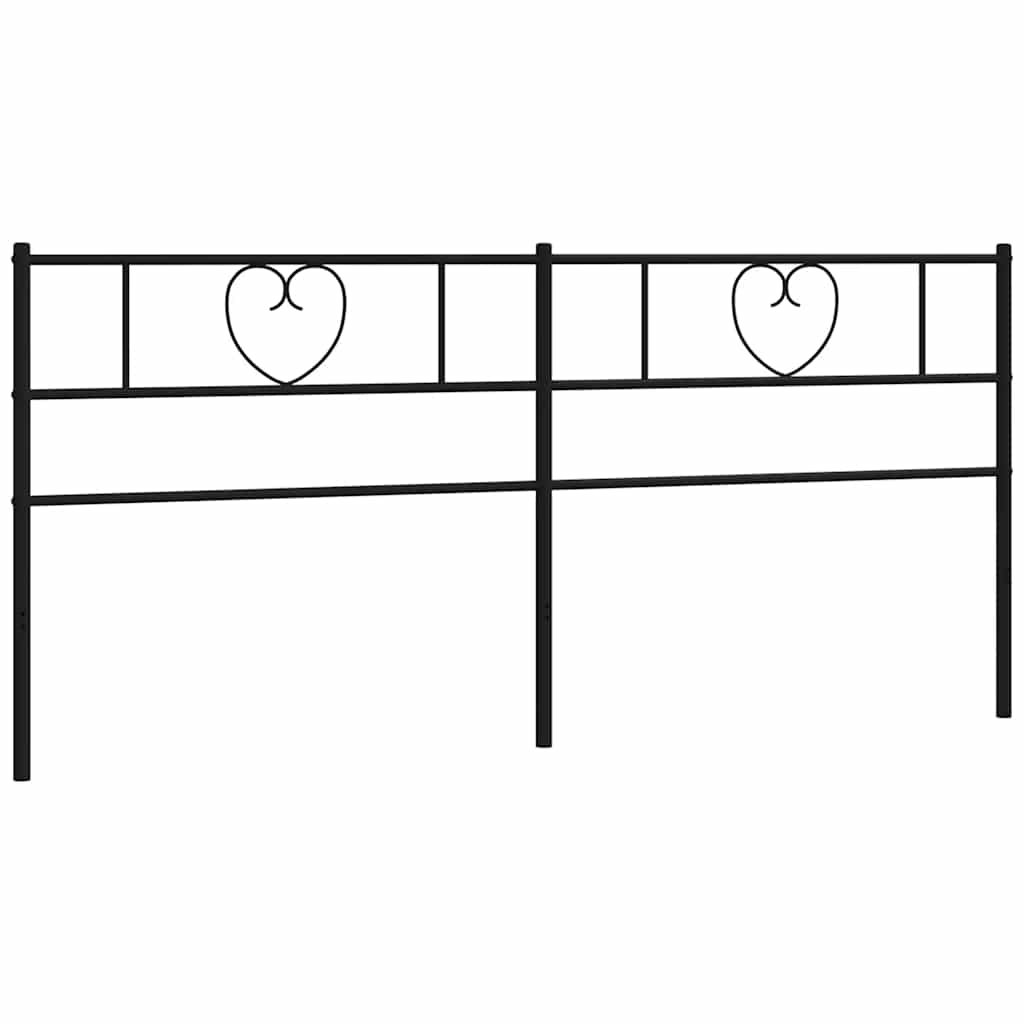 Metalno zamjensko uzglavlje crno 180 cm