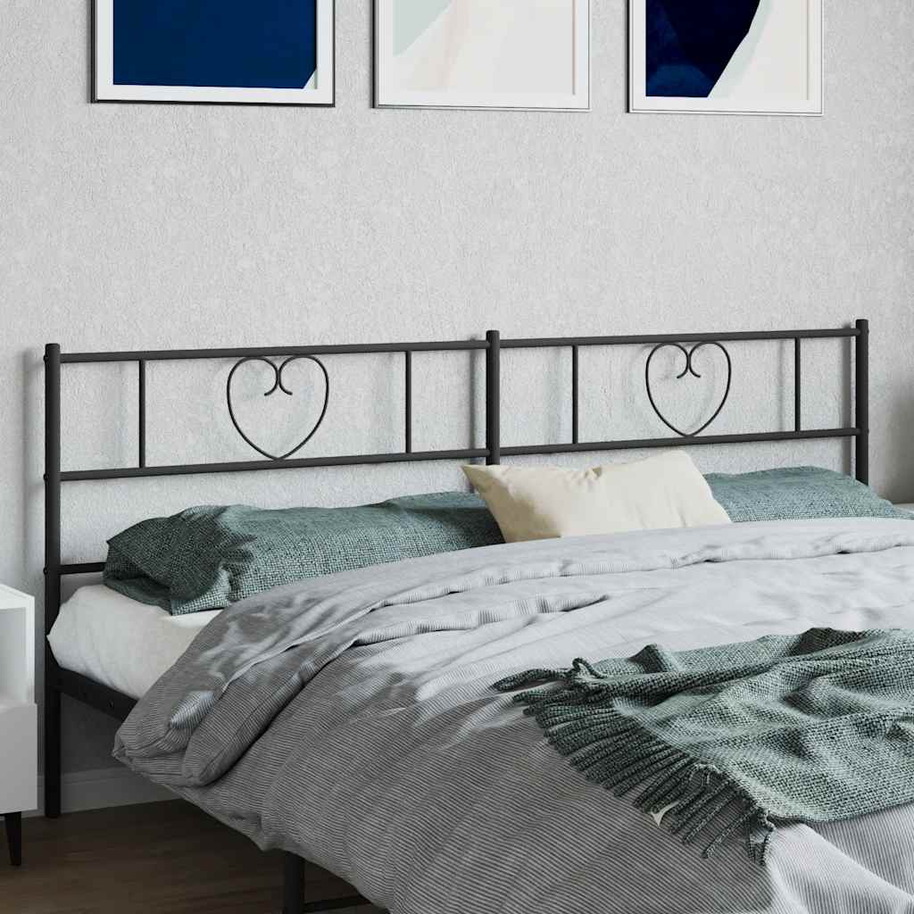 Metalno zamjensko uzglavlje crno 180 cm