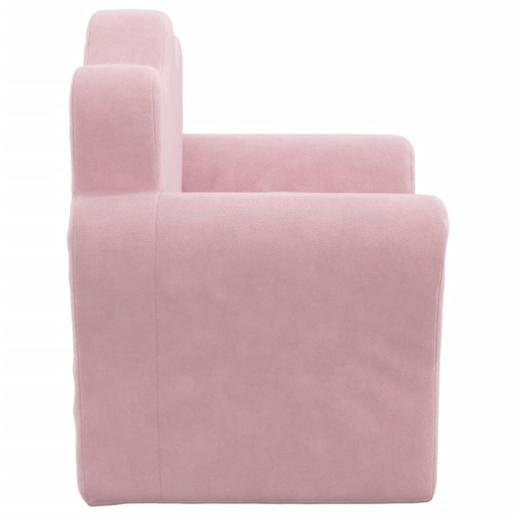 Dječja sofa ružičasta od mekanog pliša