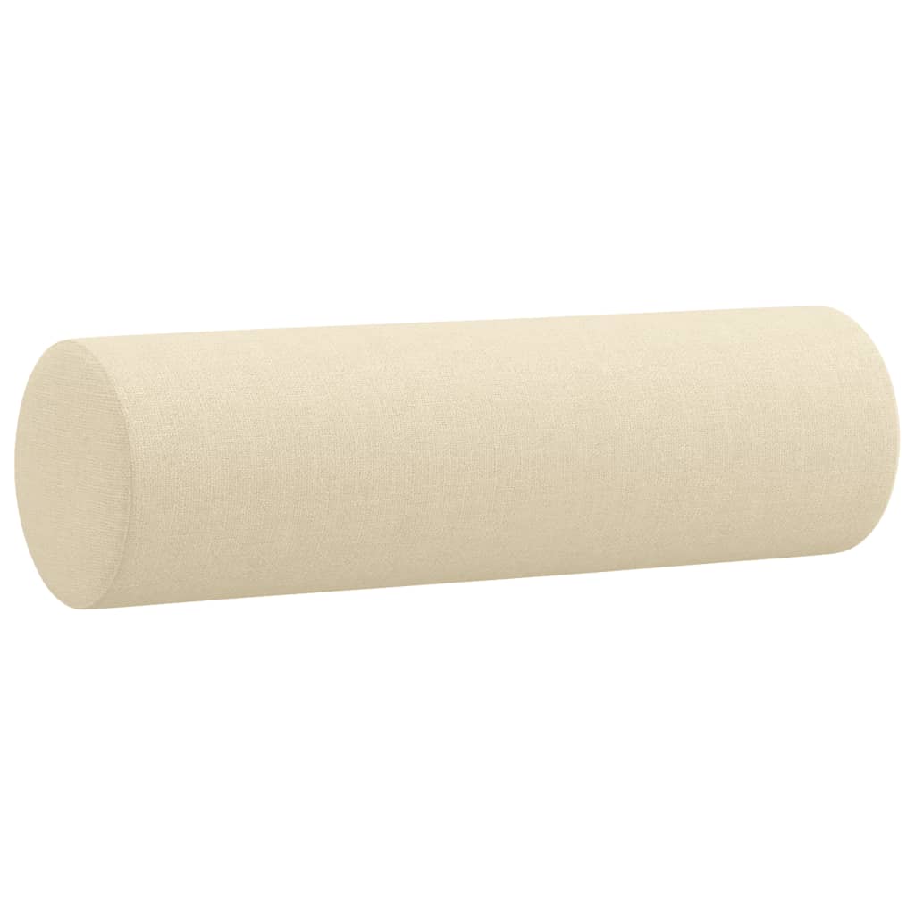 Trosjed s ukrasnim jastucima krem 180 cm od tkanine