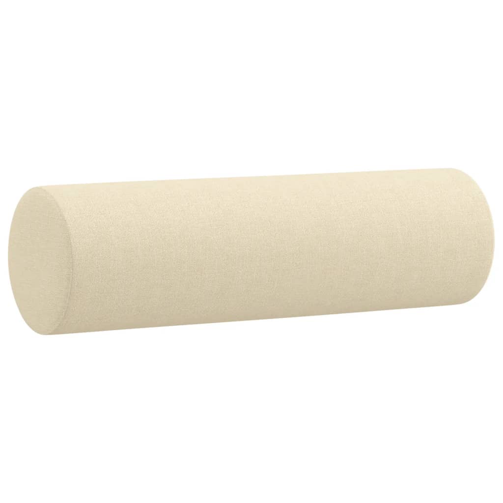 Dvosjed s ukrasnim jastucima krem 120 cm od tkanine