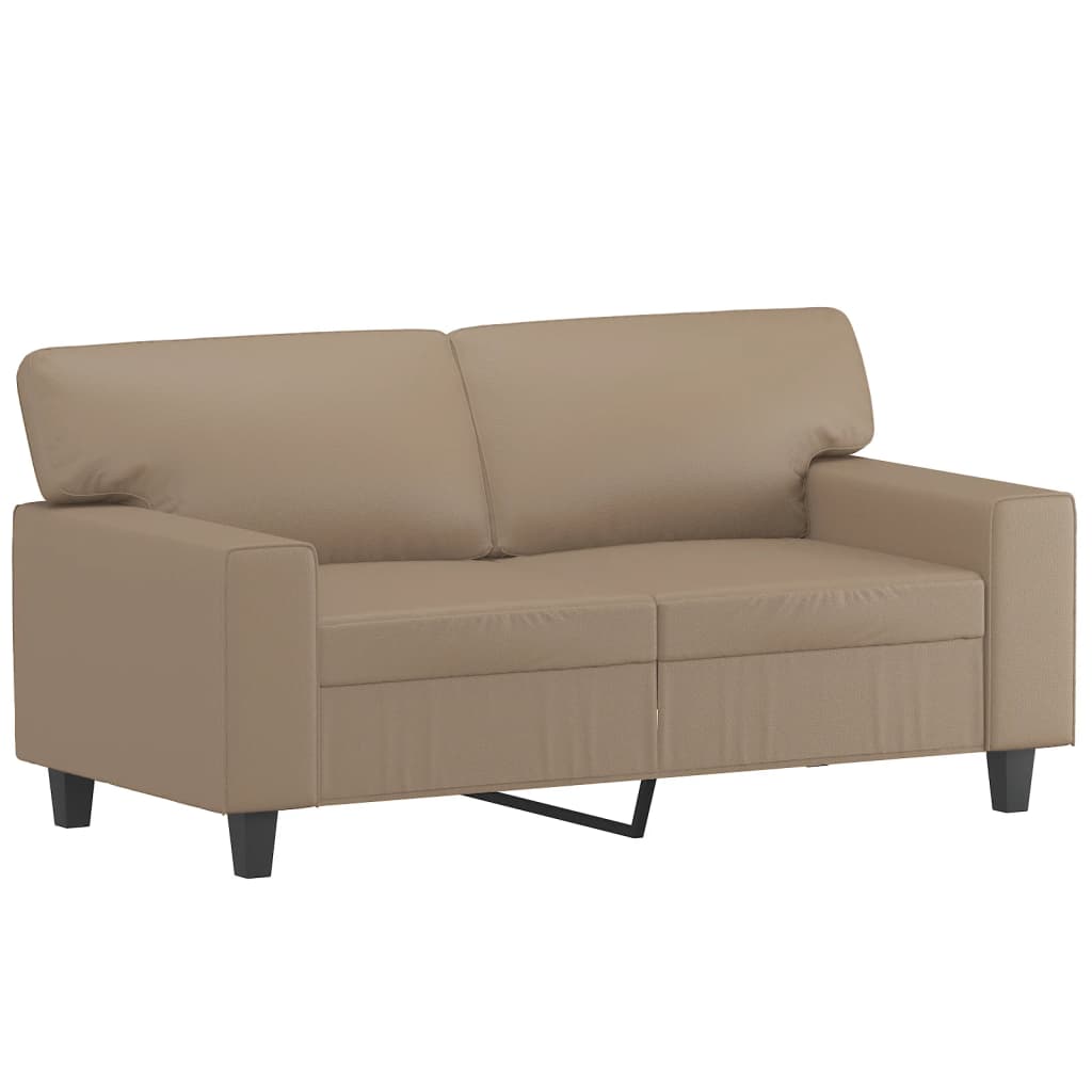 Dvosjed s ukrasnim jastucima boja cappuccina 120cm umjetna koža