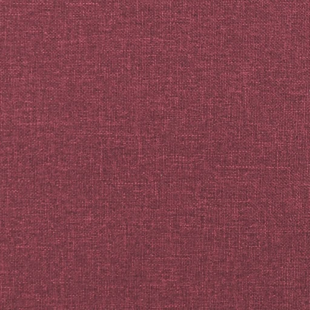 Trosjed s tabureom crvena boja vina 180 cm od tkanine