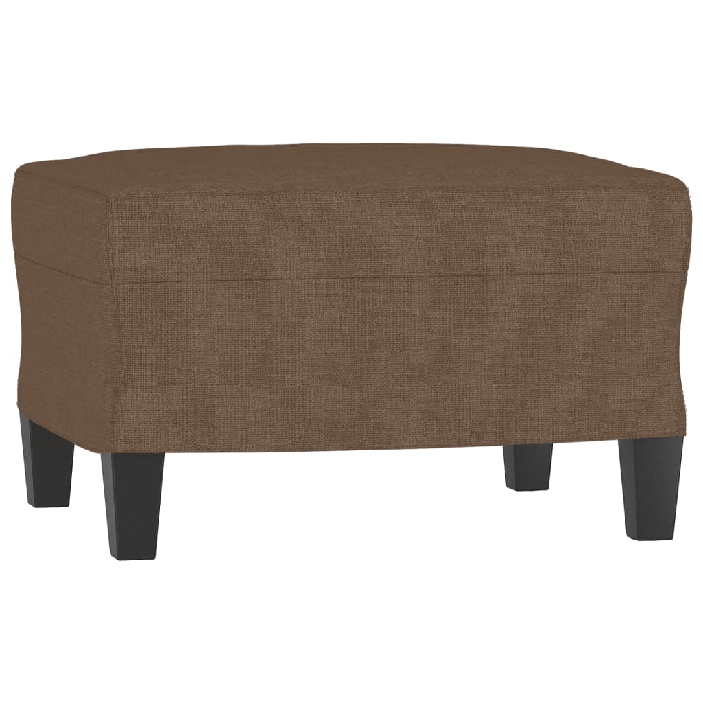 Fotelja s tabureom smeđa 60 cm od tkanine
