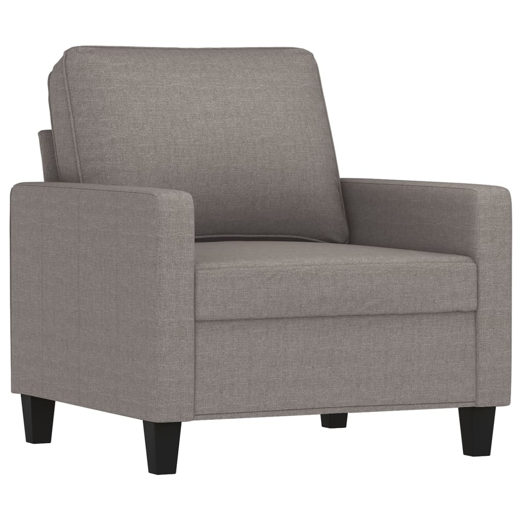 Fotelja s tabureom smeđesiva 60 cm od tkanine