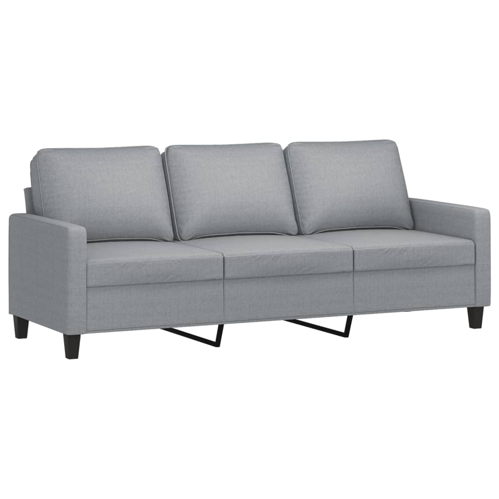Trosjed s tabureom svjetlosivi 180 cm od tkanine