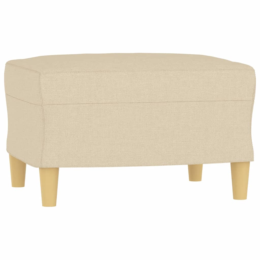 Fotelja s tabureom krem 60 cm od tkanine
