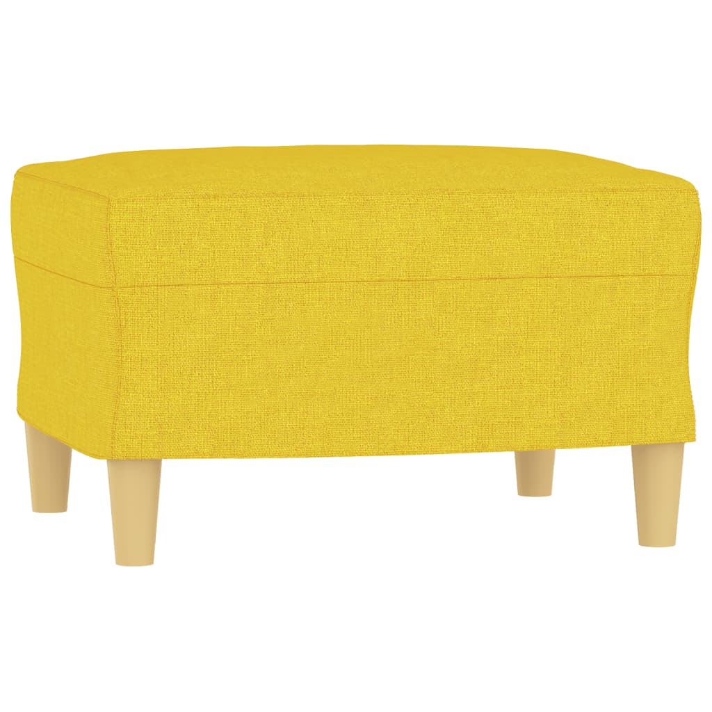 Fotelja s tabureom svjetložuta 60 cm od tkanine