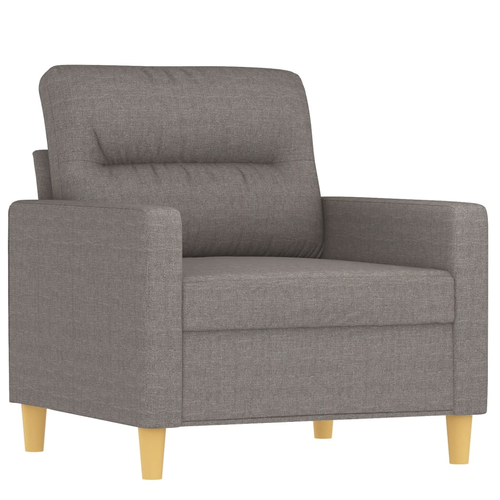 Fotelja s tabureom smeđesiva 60 cm od tkanine