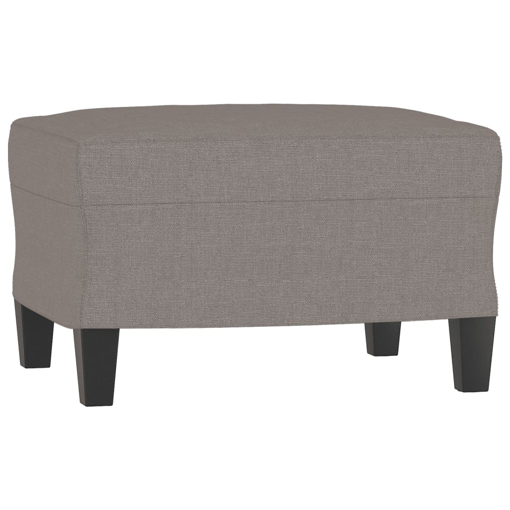Fotelja s tabureom smeđesiva 60 cm od tkanine