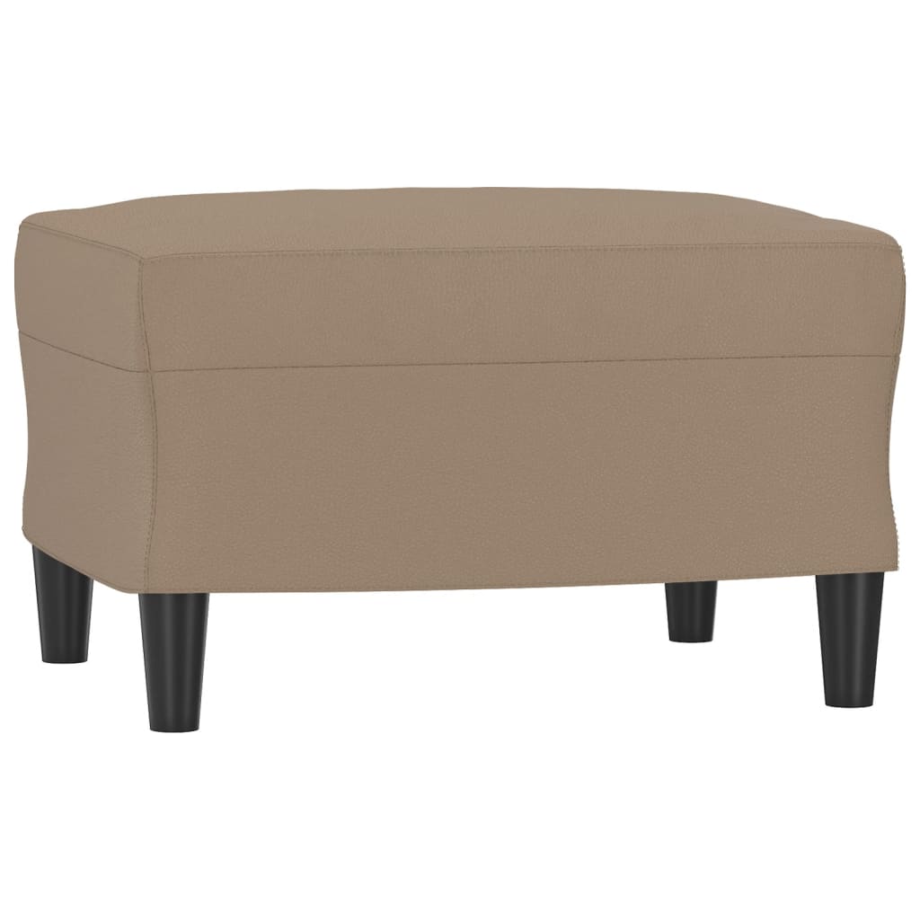 Trosjed s tabureom boja cappuccina 180 cm od umjetne kože
