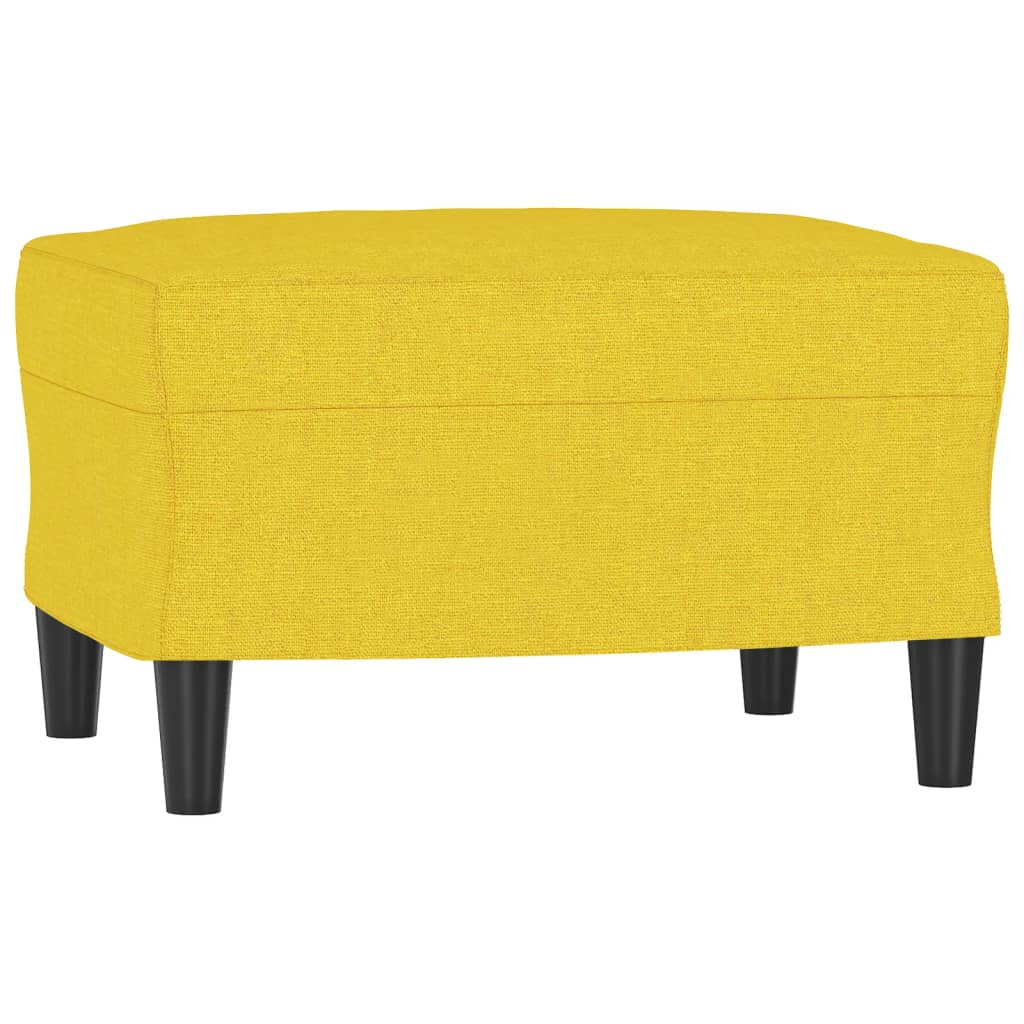 Fotelja s tabureom svjetložuta 60 cm od tkanine