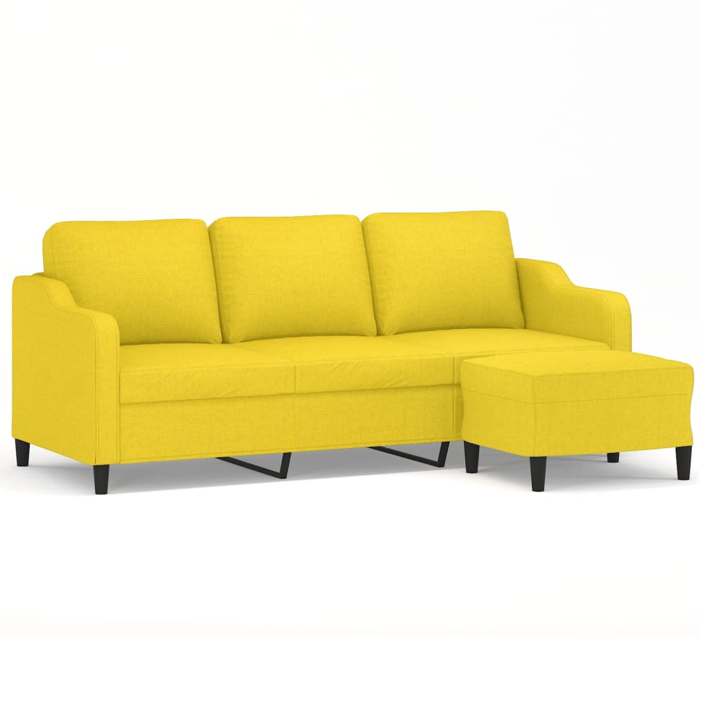 Trosjed s tabureom crvena boja vina 180 cm od tkanine