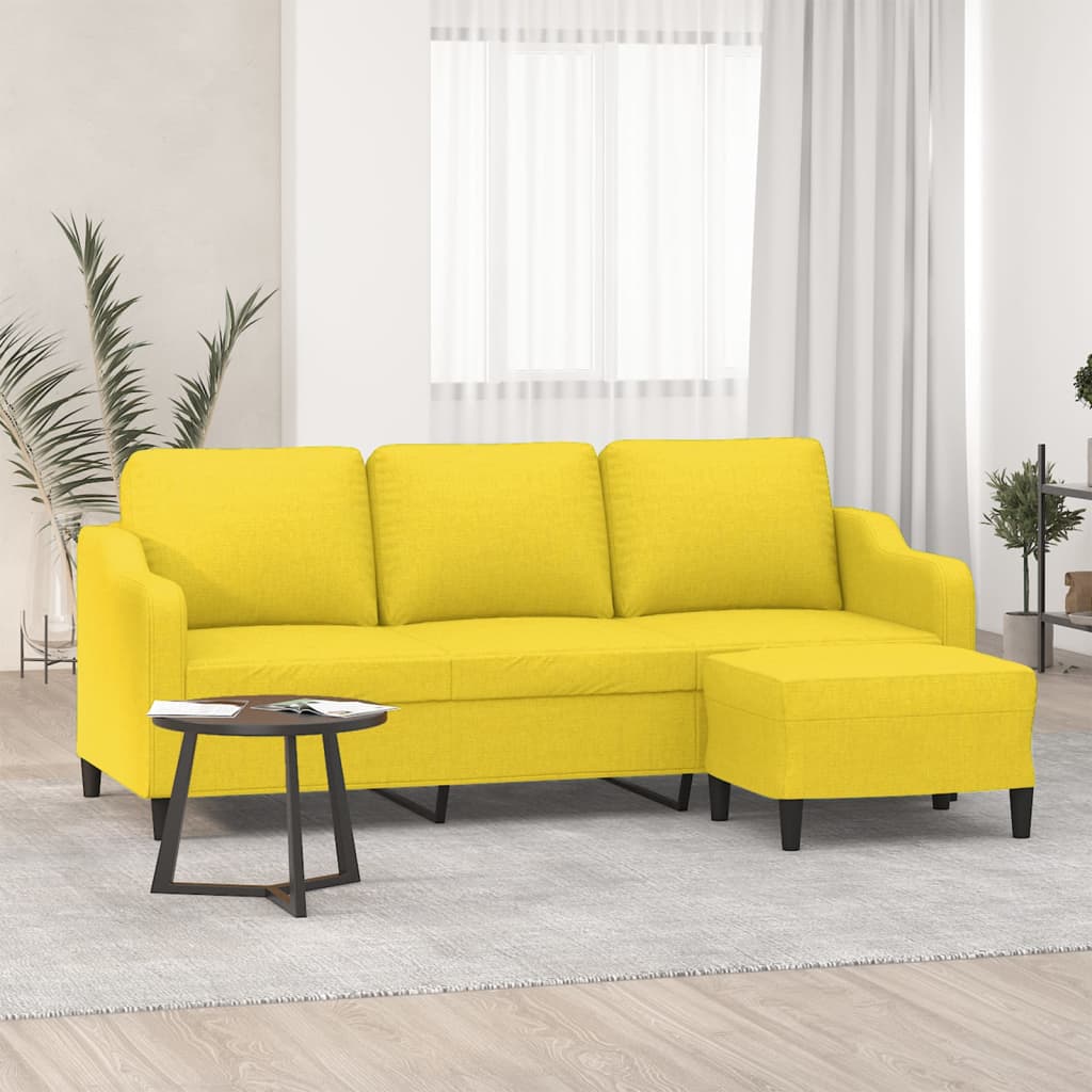 Trosjed s tabureom crvena boja vina 180 cm od tkanine