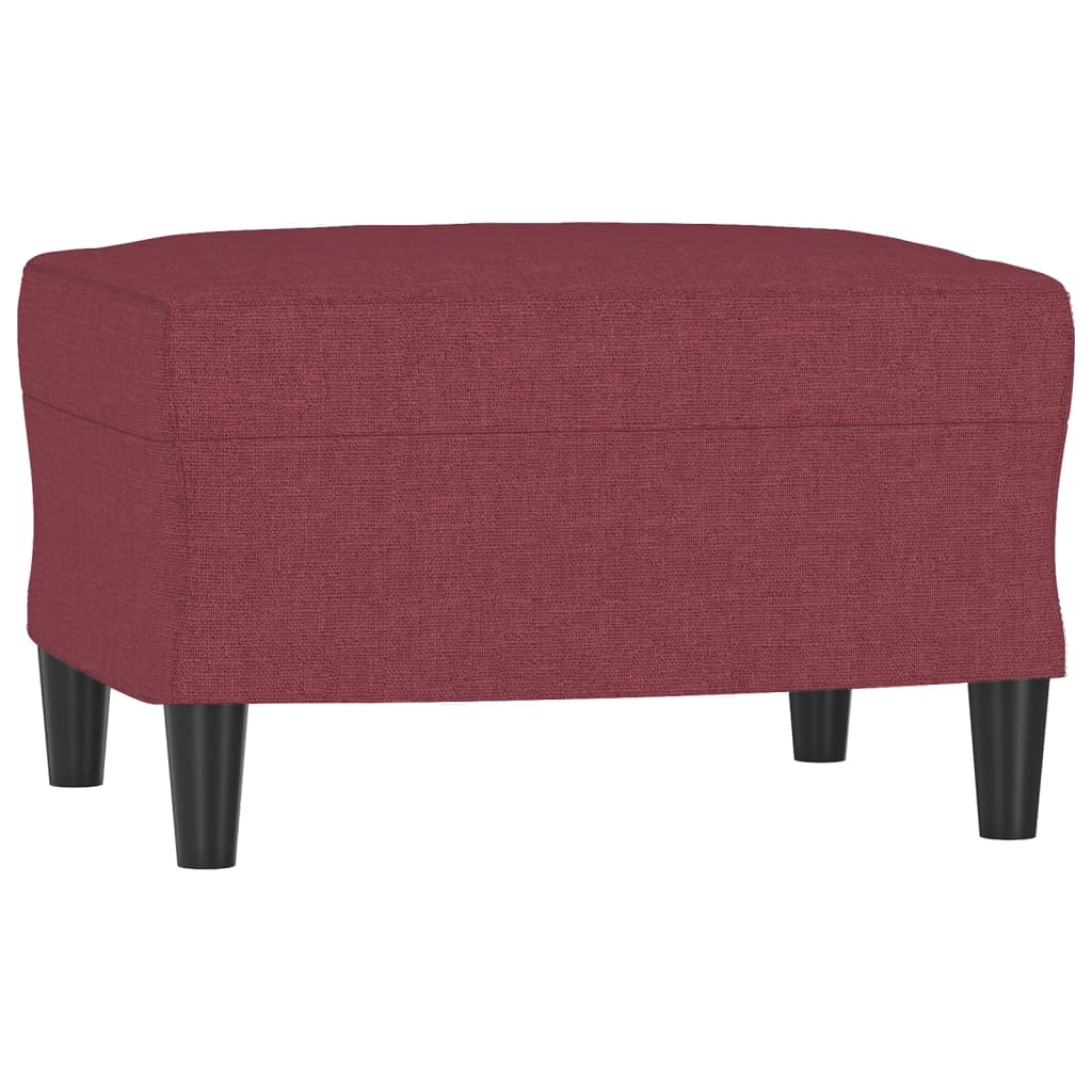 Trosjed s tabureom crvena boja vina 180 cm od tkanine