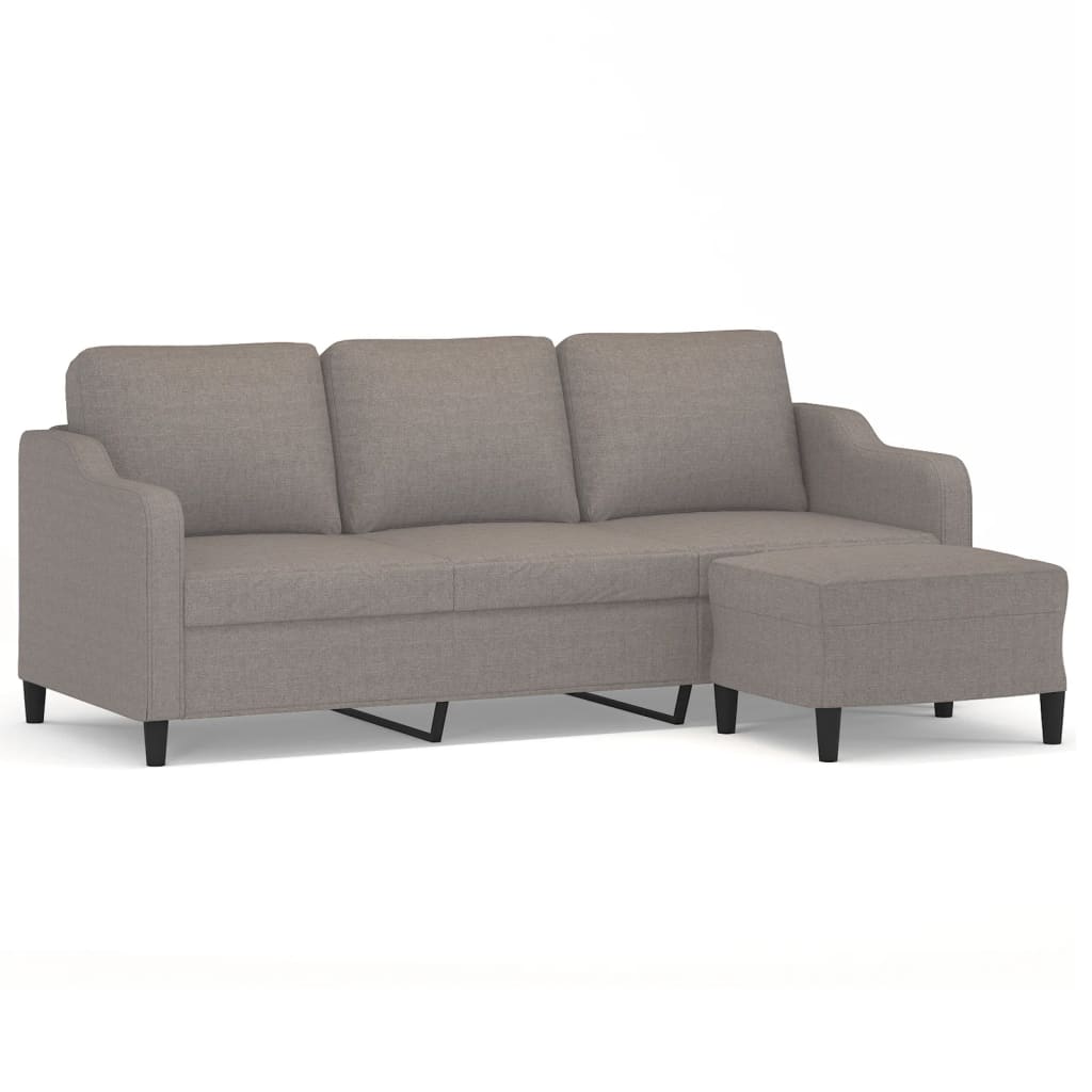 Trosjed s tabureom crvena boja vina 180 cm od tkanine