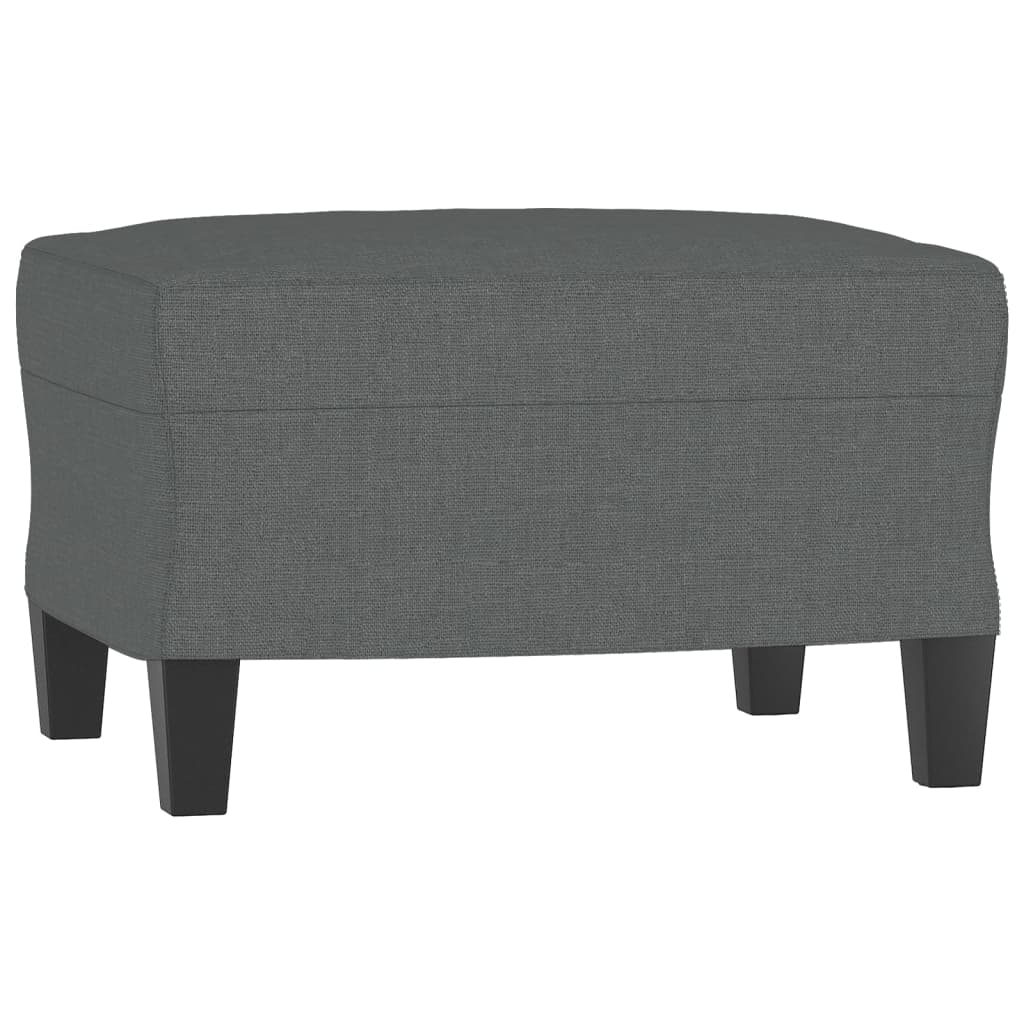Fotelja s tabureom tamnosiva 60 cm od tkanine