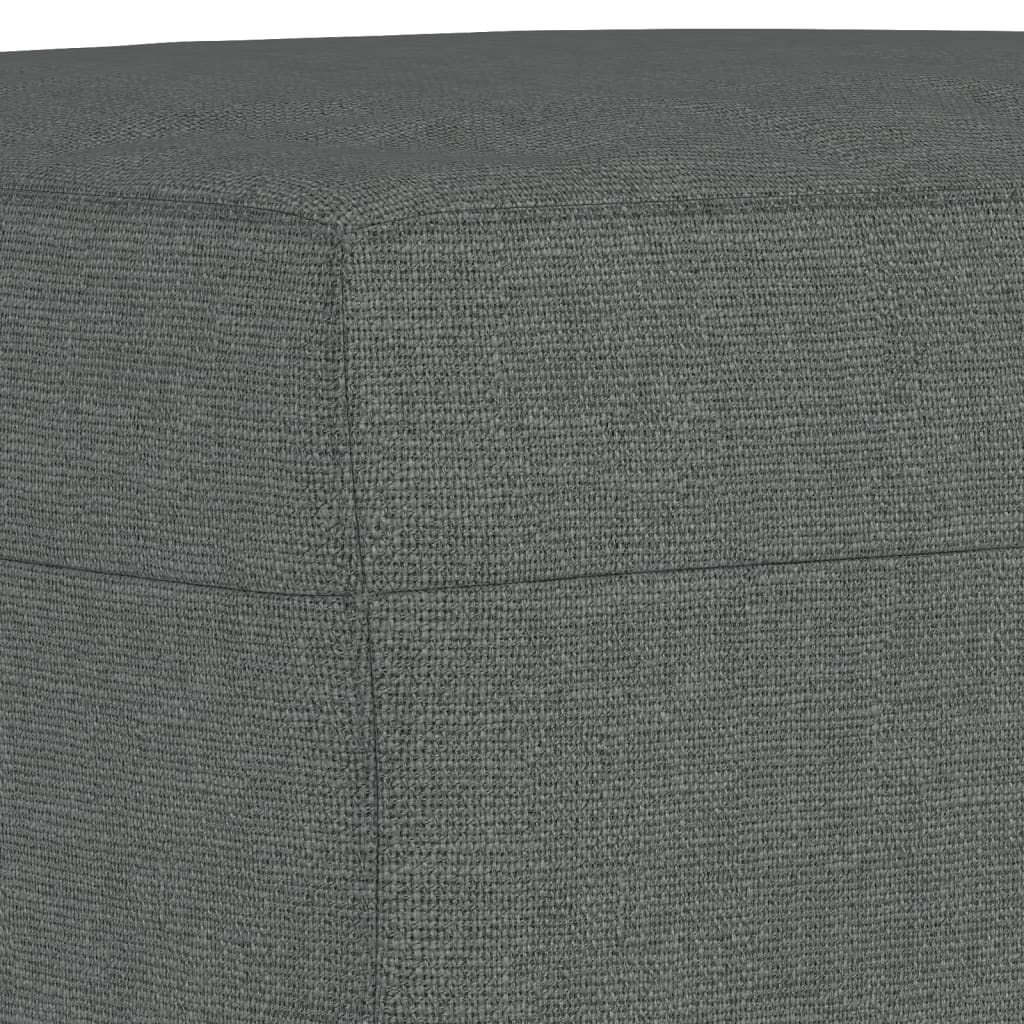 Fotelja s tabureom tamnosiva 60 cm od tkanine