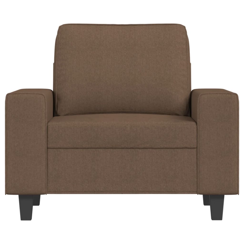 Fotelja s tabureom smeđa 60 cm od tkanine