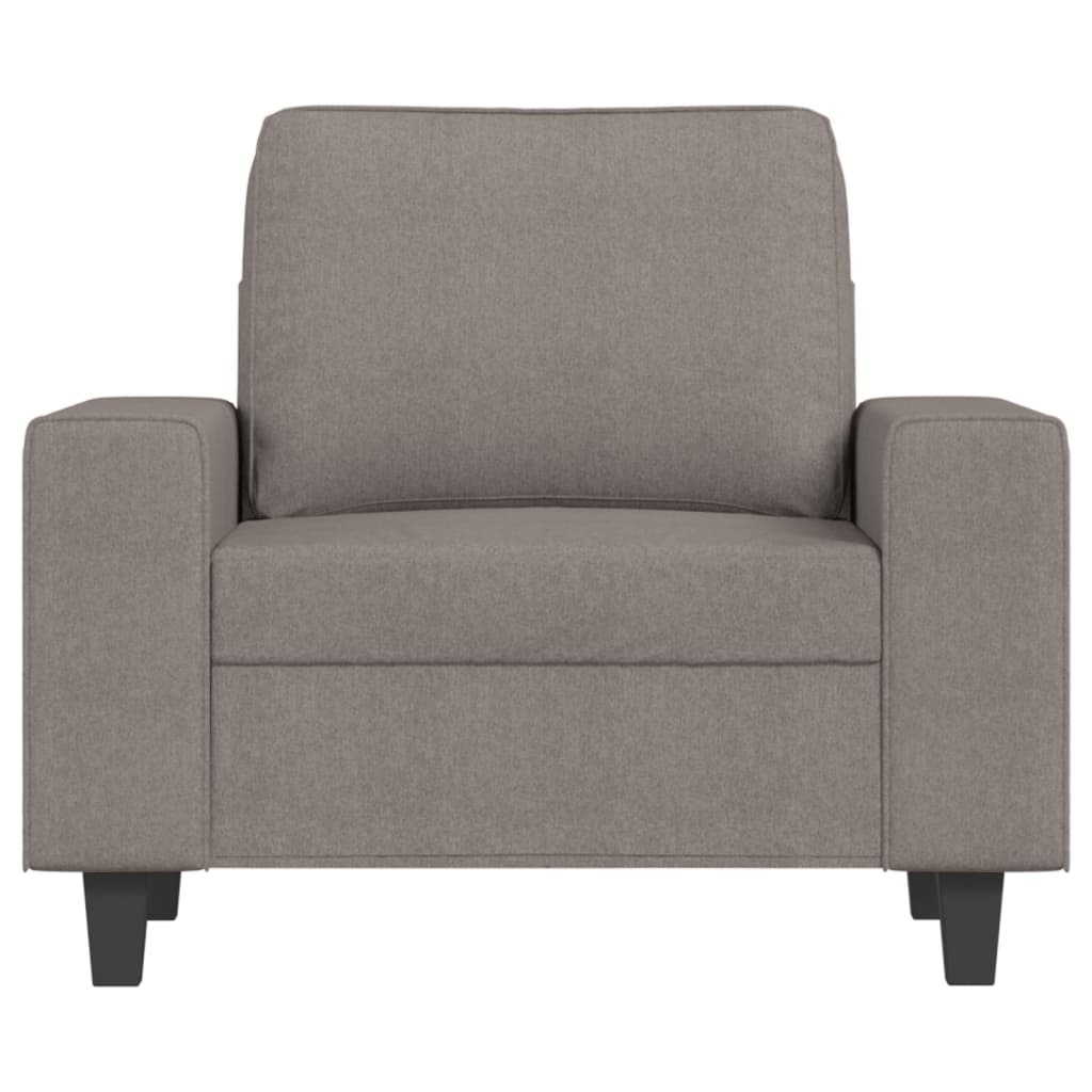 Fotelja s tabureom smeđesiva 60 cm od tkanine