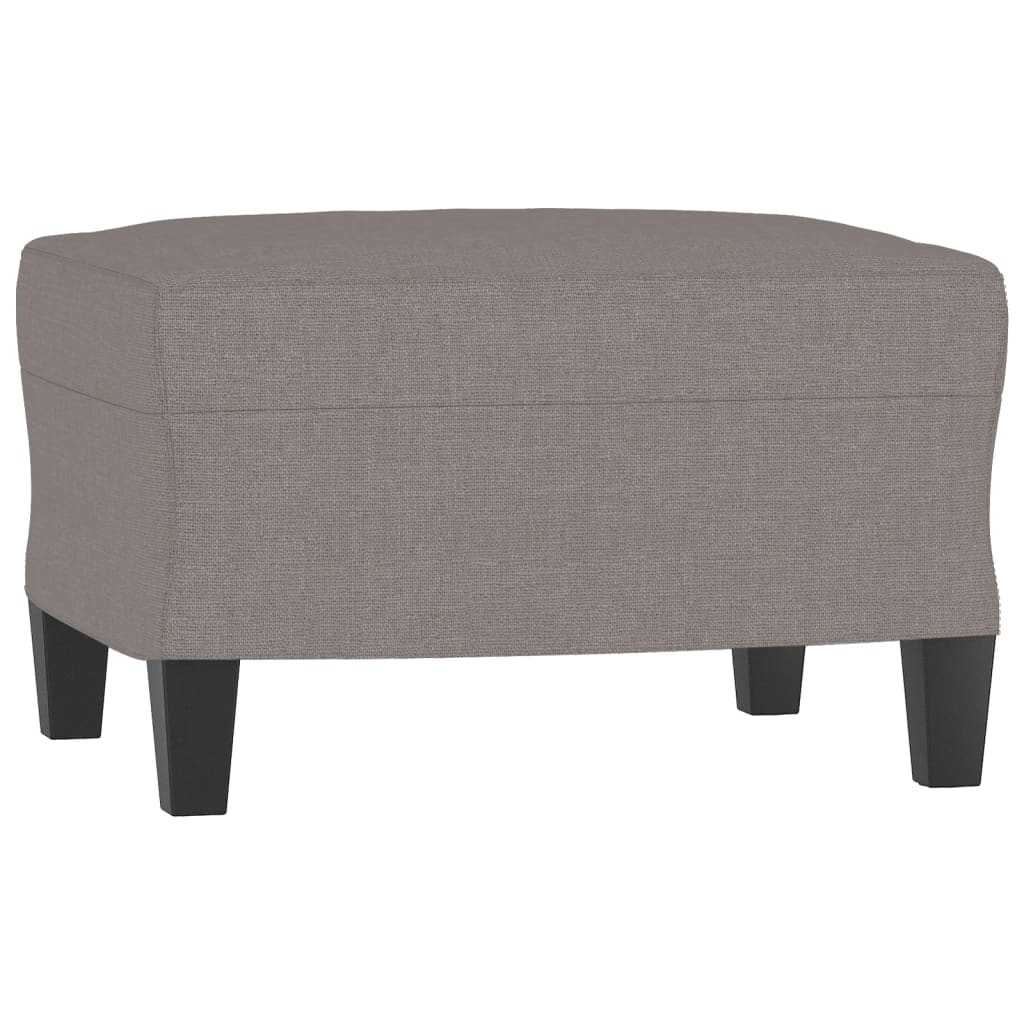 Fotelja s tabureom smeđesiva 60 cm od tkanine