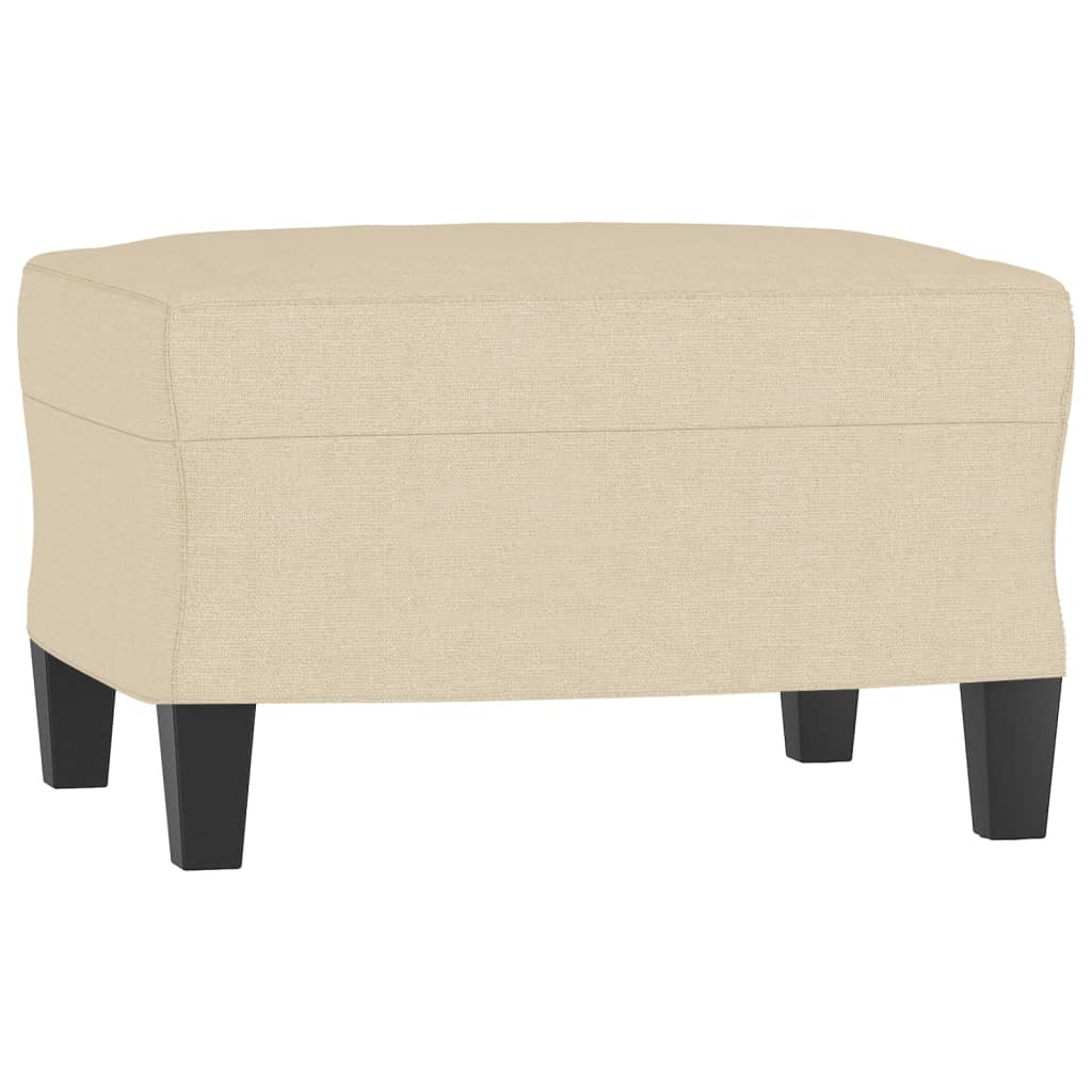 Trosjed s tabureom krem 180 cm od tkanine