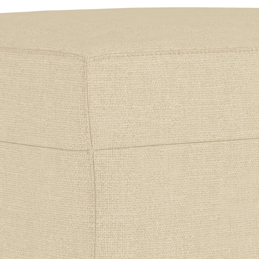 Trosjed s tabureom krem 180 cm od tkanine