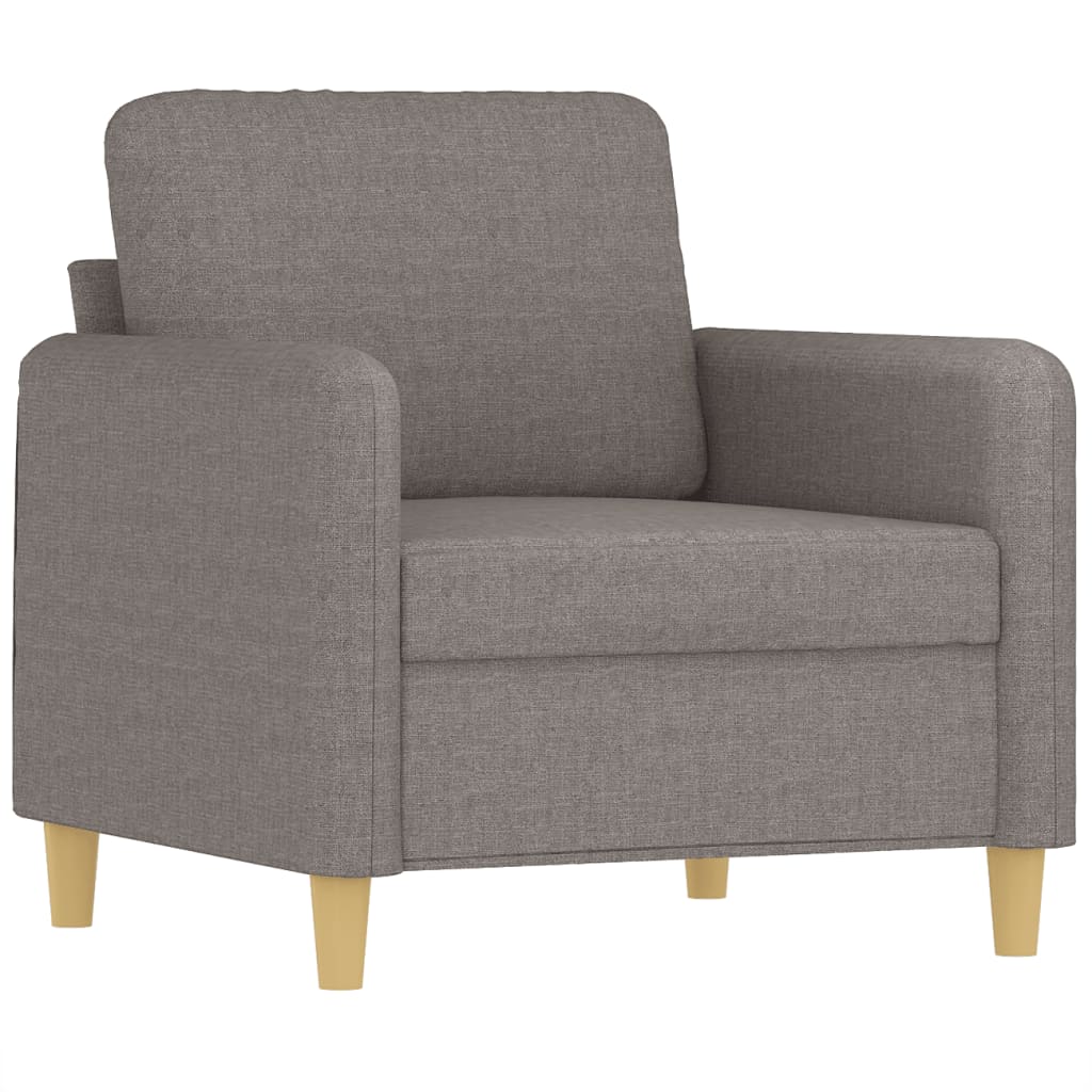 Fotelja s tabureom smeđesiva 60 cm od tkanine