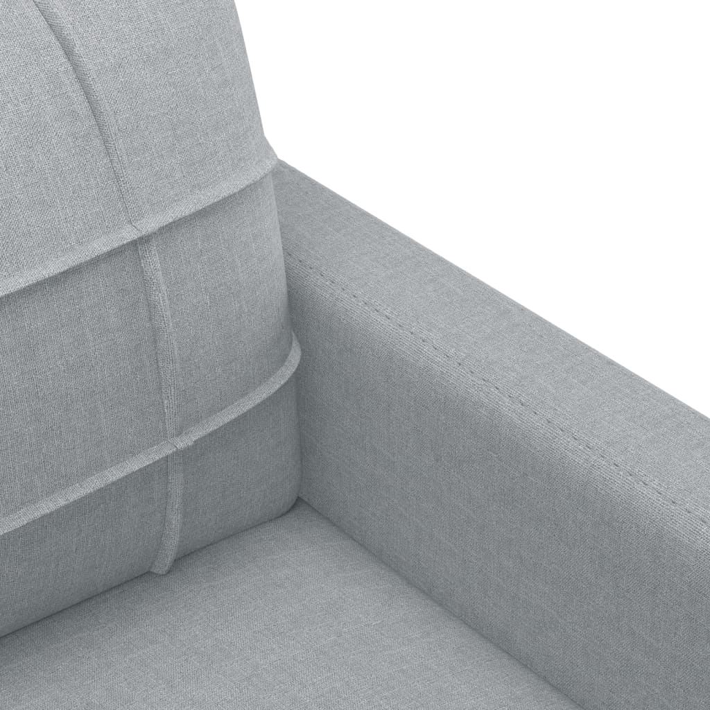 3-dijelni set sofa s jastucima svjetlosivi od tkanine