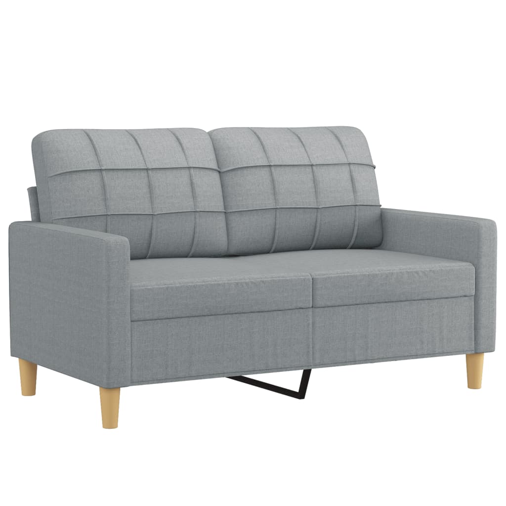 4-dijelni set sofa s jastucima svjetlosivi od tkanine