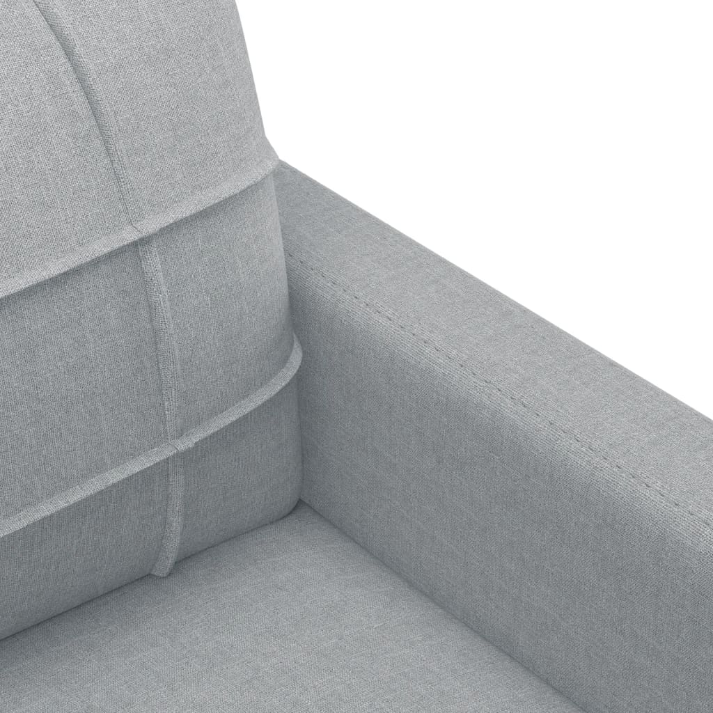 4-dijelni set sofa s jastucima svjetlosivi od tkanine