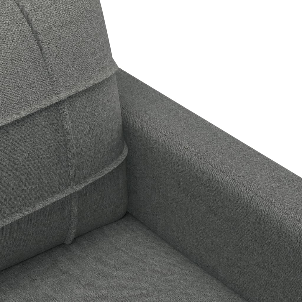 3-dijelni set sofa s jastucima tamnosivi od tkanine