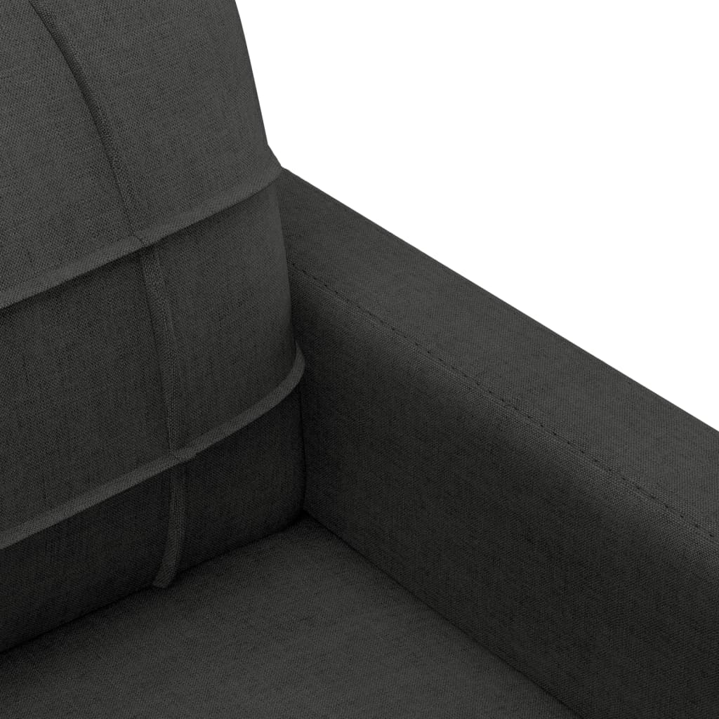 4-dijelni set sofa s jastucima crni od tkanine