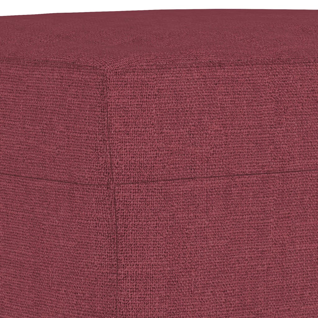4-dijelni set sofa s jastucima crvena boja vina od tkanine