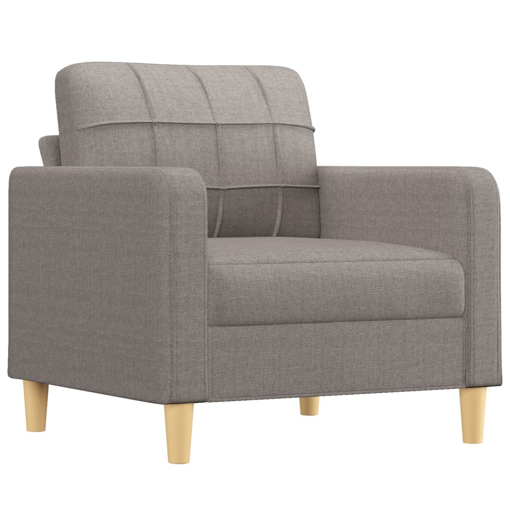 4-dijelni set sofa s jastucima smeđesivi od tkanine
