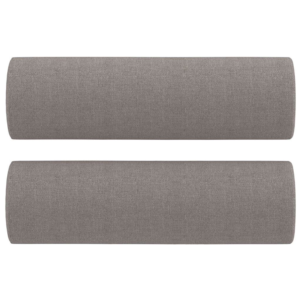 4-dijelni set sofa s jastucima smeđesivi od tkanine